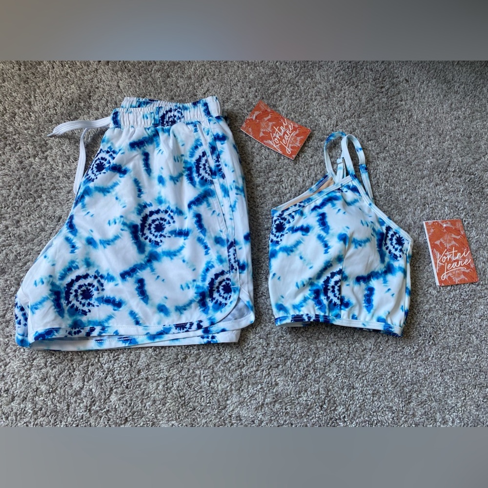 Mens + Womens Medium matching Shibori Set NWT